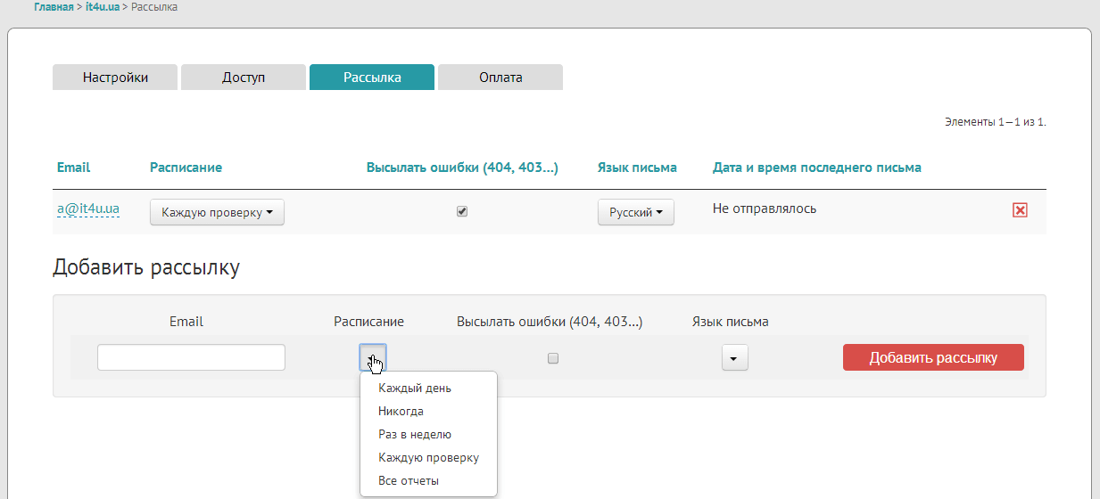 Розсилка Розсилка