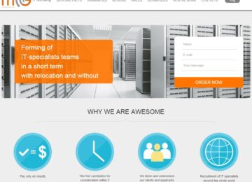 Корпоративний сайт для рекрутингового агентства MCG